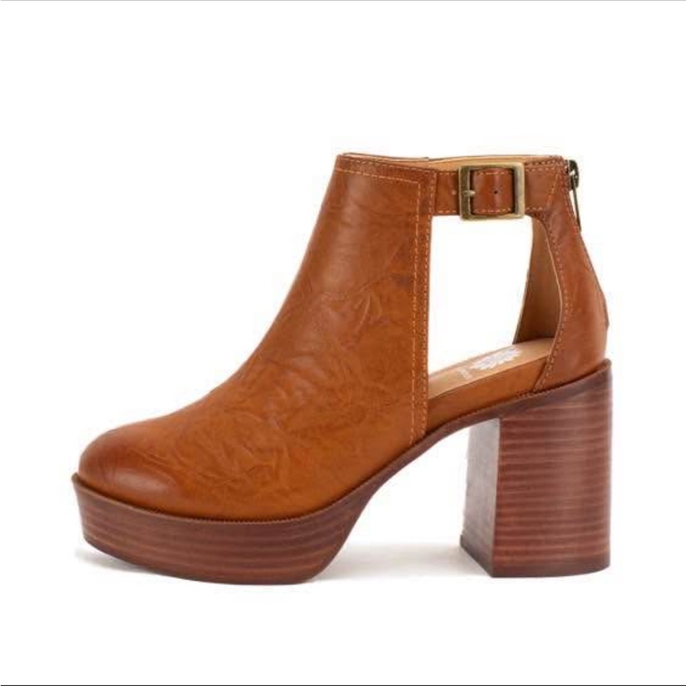 Yellow Box Brown Ankle Booties